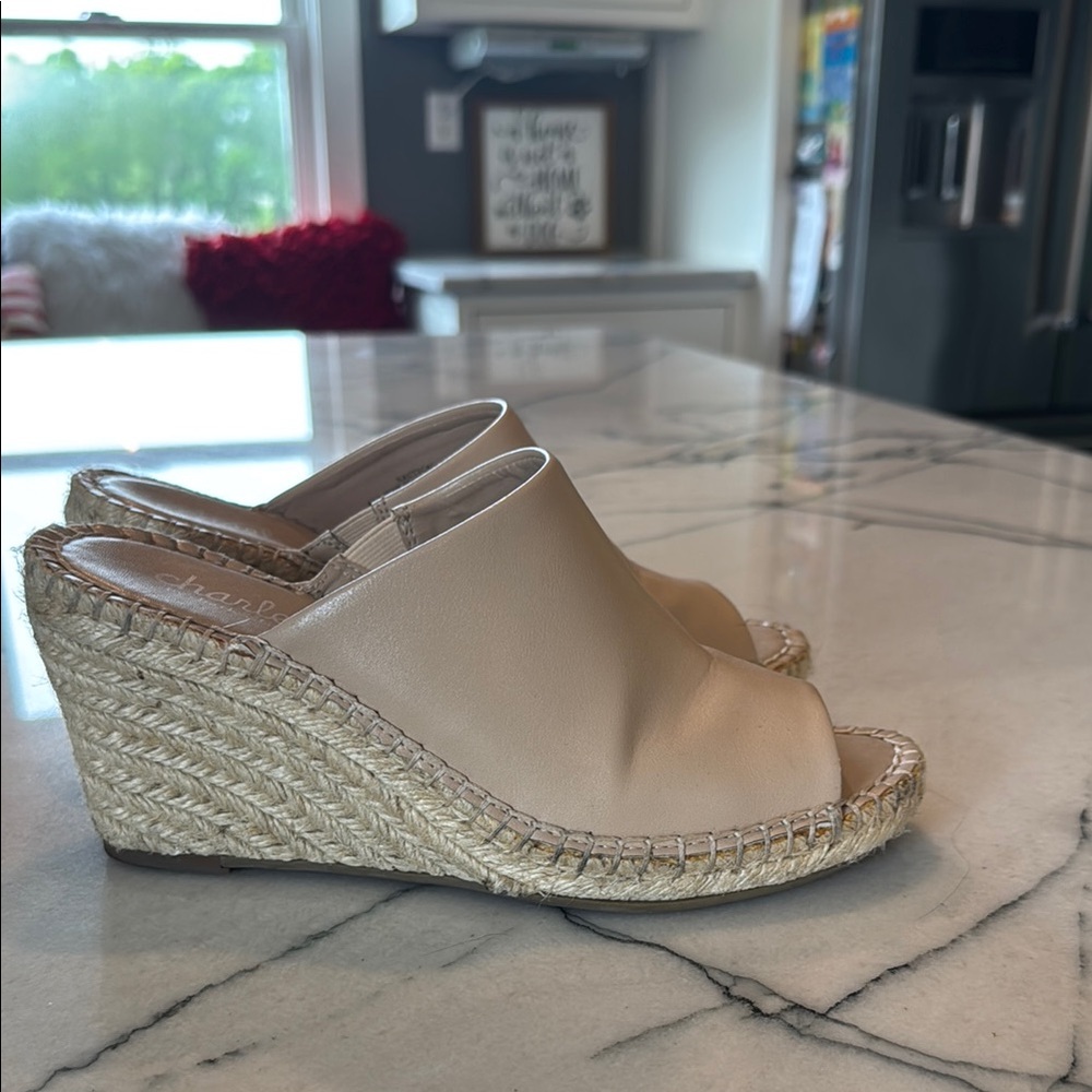 Charles David Tan Wedge Sandals
